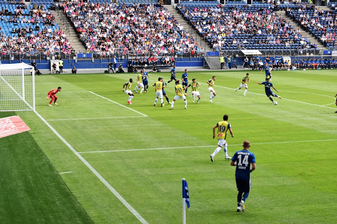 soccer stadium goal celebration