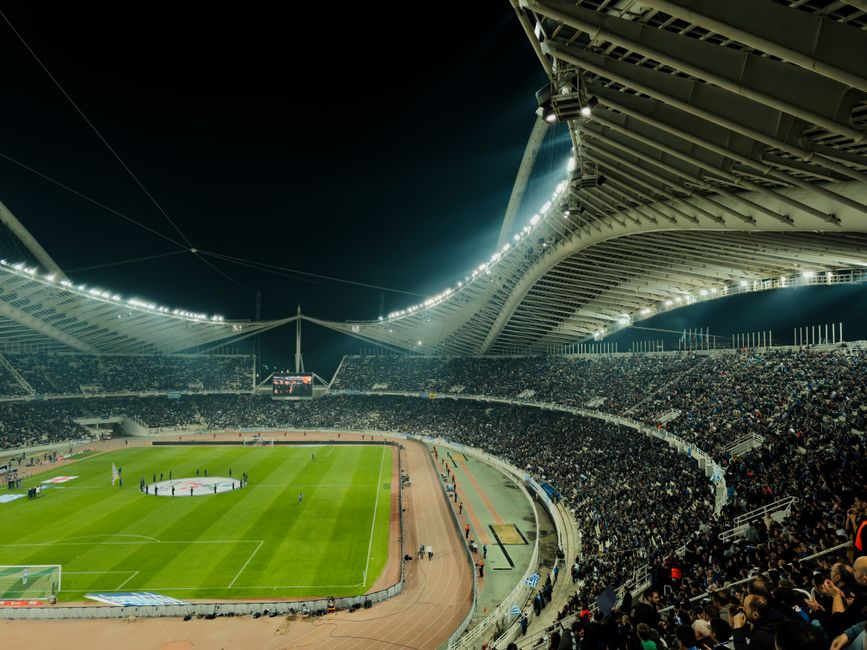 soccer stadium night match