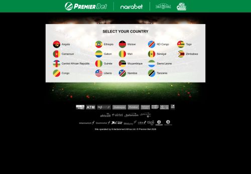 Capture d'écran du site Premier Bet