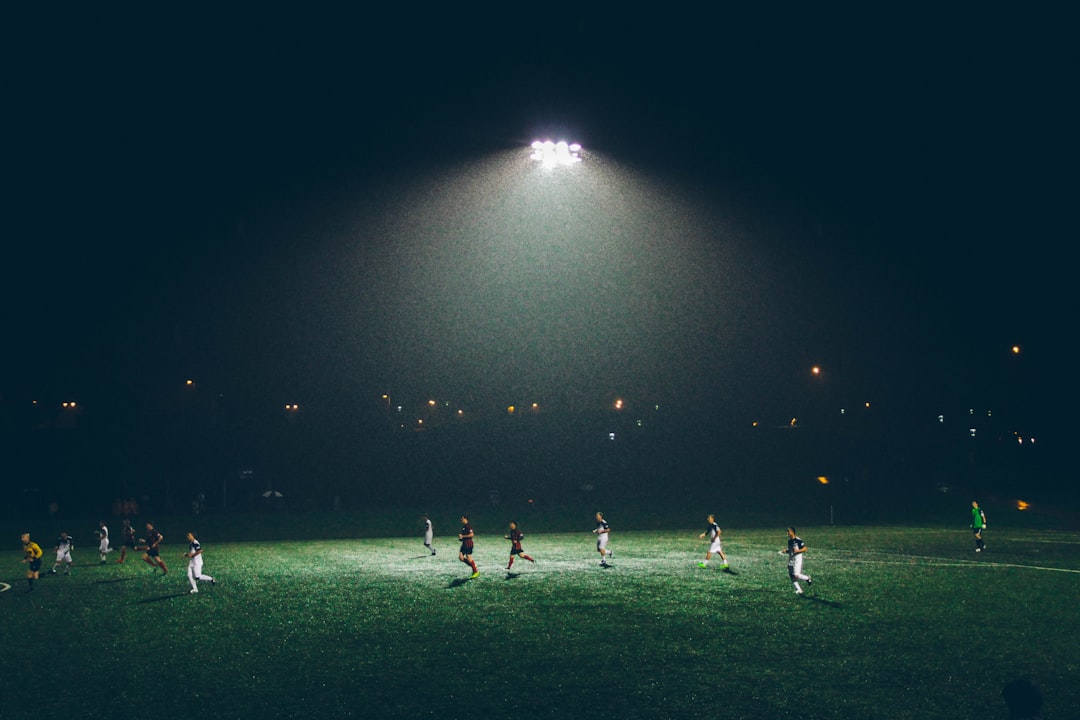 soccer stadium night match